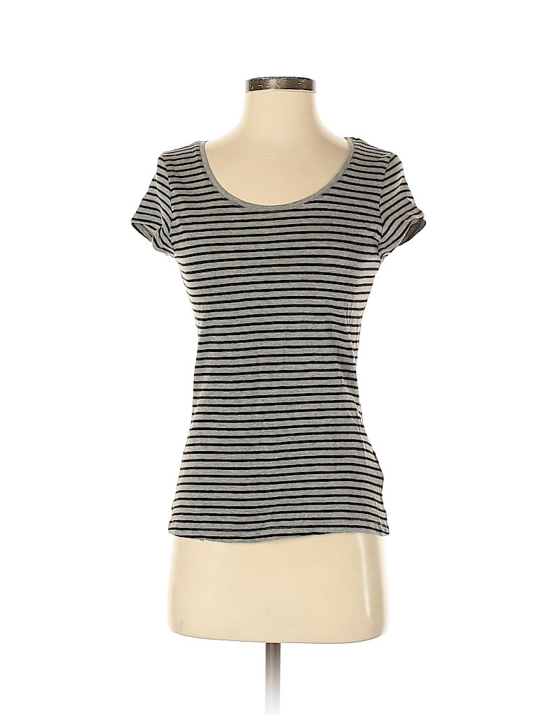 H&M L.O.G.G. 100% Cotton Stripes Gray Short Sleeve T-Shirt Size S - 73% ...