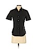 Theory Black Short Sleeve Button-Down Shirt Size S - photo 1