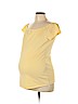 Motherhood Yellow Short Sleeve Top Size L - photo 1