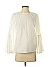Beach Lunch Lounge 100% Cotton White Long Sleeve Blouse Size S (petite) - photo 1