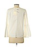 Beach Lunch Lounge 100% Cotton White Long Sleeve Blouse Size S (petite) - photo 2