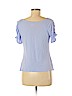 Jennifer Lopez 100% Rayon Purple Short Sleeve Top Size M (petite) - photo 2