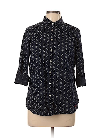 Talbots 3/4 Sleeve Button-Down Shirt (view 1)