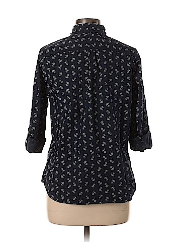 Talbots 3/4 Sleeve Button-Down Shirt (view 2)