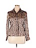 Rafaella 100% Polyester Brown Long Sleeve Blouse Size 14 (petite) - photo 1