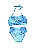 Unbranded Blue Two Piece Swimsuit Size 110 cm / US 5-6 - photo 1