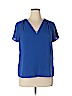 Calvin Klein Blue Short Sleeve Blouse Size XL - photo 1