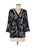 Karl Lagerfeld Paris 100% Polyester Black 3/4 Sleeve Blouse Size M - photo 1