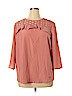 Anne Klein 100% Polyester Pink 3/4 Sleeve Blouse Size XL - photo 1