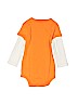 Stem 100% Organic Cotton Orange Long Sleeve Onesie 9-12 MO / 12 MO - photo 2