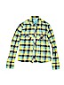 Vans 100% Cotton Checkered-gingham Gold Long Sleeve Button-Down Shirt Size S (kids) - photo 1