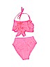 Unbranded Pink Two Piece Swimsuit Size 120 cm / US 6X - photo 1