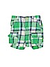Mini Boden 100% Cotton Plaid Green Cargo Shorts Size 11 - 12 - photo 1