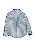 Gymboree 100% Cotton Stripes Blue Long Sleeve Button-Down Shirt Size 7 - photo 1