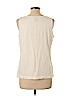 Ann Taylor LOFT Outlet 100% Polyester Ivory Sleeveless Blouse Size L - photo 2