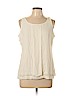 Ann Taylor LOFT Outlet 100% Polyester Ivory Sleeveless Blouse Size L - photo 1