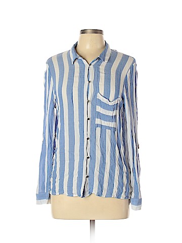 Zara Basic Long Sleeve Button-Down Shirt (view 1)