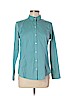 Eddie Bauer 100% Cotton Blue Long Sleeve Button-Down Shirt Size M (petite) - photo 1