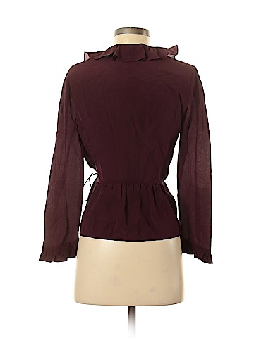 Madewell Long Sleeve Silk Top (view 2)