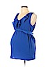 Motherhood 100% Polyester Blue Sleeveless Blouse Size L - photo 1