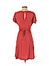 Ann Taylor 100% Polyester Red Casual Dress Size 00 (petite) - photo 2