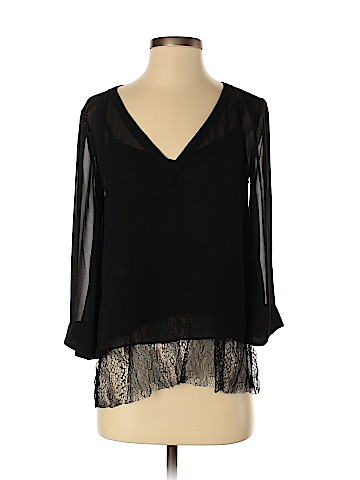 Zara Basic 3/4 Sleeve Blouse (view 1)