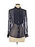 Equipment Blue Long Sleeve Blouse Size M - photo 1