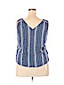 Gap 100% Rayon Blue Sleeveless Blouse Size XXL - photo 2