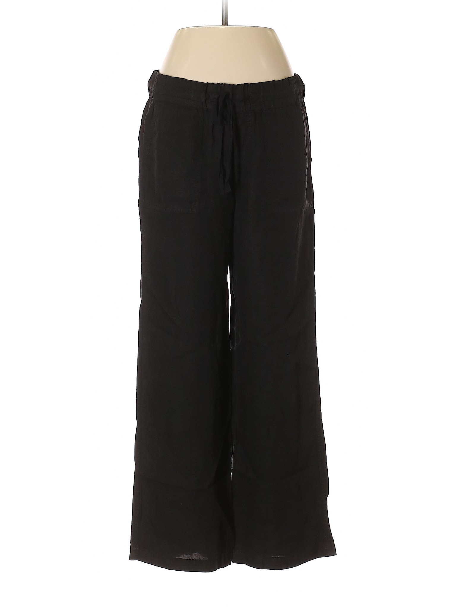 Caslon Women Black Linen Pants Sm Petite | eBay