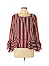 Free Kisses 100% Polyester Burgundy Long Sleeve Blouse Size L - photo 1