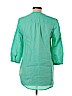 Nicole Miller 100% Linen Green 3/4 Sleeve Button-Down Shirt Size M - photo 2