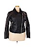 Vigoss 100% Polyester Black Faux Leather Jacket Size 2X - photo 1