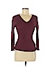 Classiques Entier Burgundy 3/4 Sleeve Silk Top Size M - photo 1