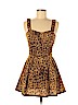 Lonely Hearts 100% Cotton Brown Casual Dress Size 10 - photo 1