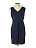 Ann Taylor LOFT Blue Casual Dress Size L (petite) - photo 2