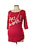 Old Navy - Maternity 100% Cotton Red 3/4 Sleeve T-Shirt Size L - photo 1