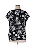 Worthington 100% Polyester Black Short Sleeve Top Size XL (petite) - photo 2