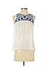 American Eagle Outfitters 100% Polyester Ivory Sleeveless Top Size S - photo 1
