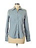 Theory Blue Long Sleeve Button-Down Shirt Size M - photo 1