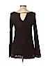 Ecru Black Long Sleeve Top Size S - photo 2