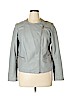 Apt. 9 100% Polyester Gray Faux Leather Jacket Size XL - photo 1