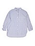 Zara 100% Cotton Stripes Graphic Blue Long Sleeve Button-Down Shirt Size 13 - 14 - photo 1