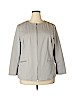 Lafayette 148 New York 100% Cotton Gray Jacket Size 18W - photo 1