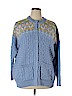 Aran Crafts 100% Merino Wool Blue Wool Cardigan Size XL - photo 1