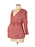 Motherhood 100% Rayon Red 3/4 Sleeve Blouse Size M - photo 1