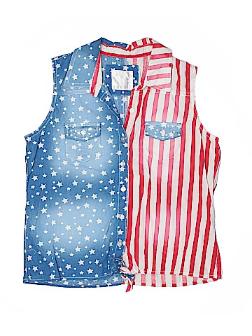 Justice Sleeveless Button-Down Shirt (view 1)