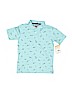 Wrangler Jeans Co 100% Cotton Print Teal Short Sleeve Polo Size 6 - 7 - photo 1