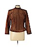 Banana Republic 100% Leather Brown Leather Jacket Size L (petite) - photo 1