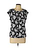 Ann Taylor Factory Black Short Sleeve Top Size L (petite) - photo 1