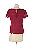 Ann Taylor LOFT 100% Polyester Red Short Sleeve Blouse Size XS (petite) - photo 2